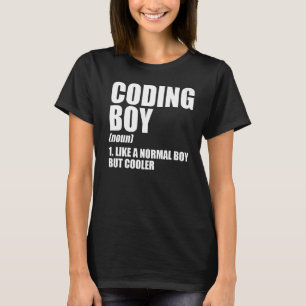 Codering Boy Definition Noun Software Developer Pr T-shirt
