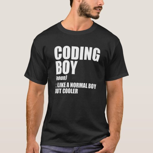 Codering Boy Definition Noun Software Developer Pr T-shirt (Voorkant)
