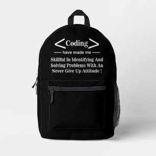 Codering Coder Ontwikkelaar Programmeur Codering Bedrukte Rugzak