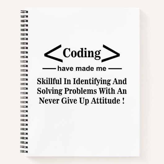 Codering Coder Ontwikkelaar Programmeur Codering Notitieboek (Voorkant)