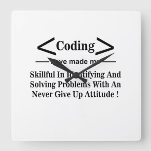 Codering Coder Ontwikkelaar Programmeur Codering Vierkante Klok