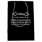 Codering Coder Programmeur Ontwikkelaar Codering Medium Cadeauzakje (Voorkant)