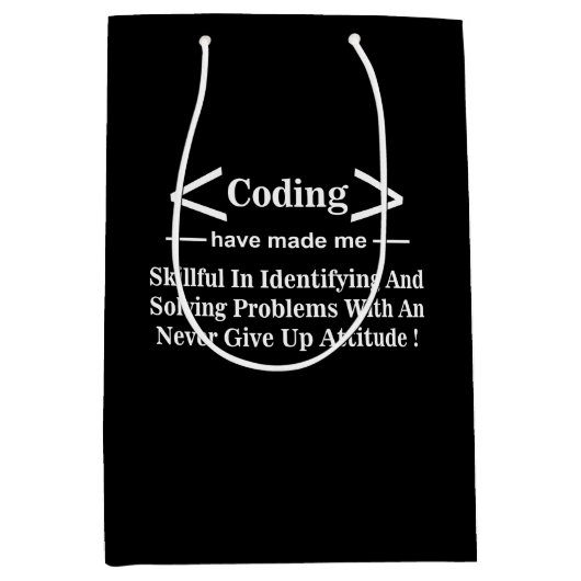 Codering Coder Programmeur Ontwikkelaar Codering Medium Cadeauzakje (Voorkant)