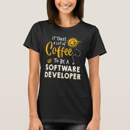 Codering Coffee Software Developer Programming Cod T-shirt (Voorkant)