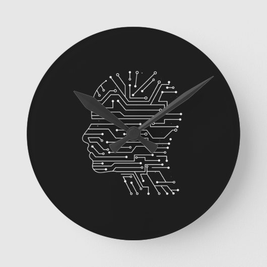 Codering Computer Science Programming Gift Ronde Klok (Voorkant)