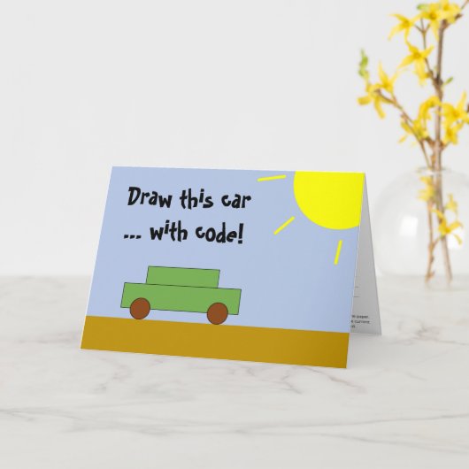 Codering Kaart voor kinderen (JavaScript programma (Gele Bloem)