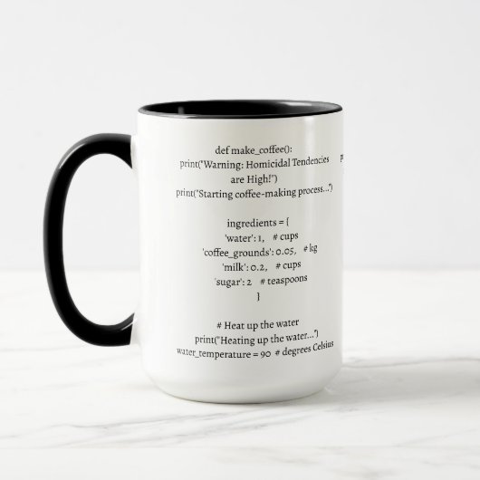 Codering koffiekopje mok (Links)