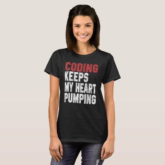 Codering Vrouwen Mannen Code Ontwikkelaar Programm T-shirt (Voorkant volledig)