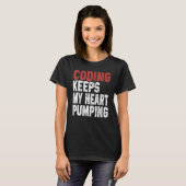 Codering Vrouwen Mannen Code Ontwikkelaar Programm T-shirt (Voorkant volledig)