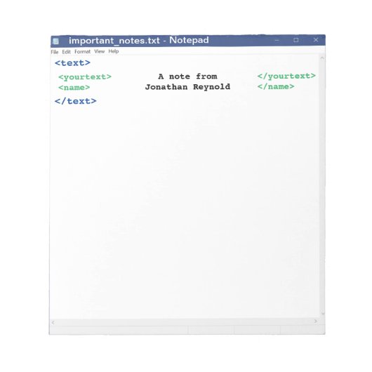 Coderingsformaat voor computerwetenschappen notiti notitieblok (Voorkant)