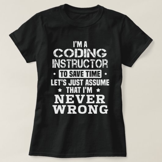 coderingsinstructeur t-shirt (Design voorkant)