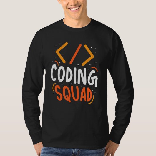 Coderingsvierkantscode Coderprogramma Gezegden T-shirt (Voorkant)