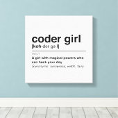 Codermeisje Canvas Afdruk (Insitu (Houten vloer))