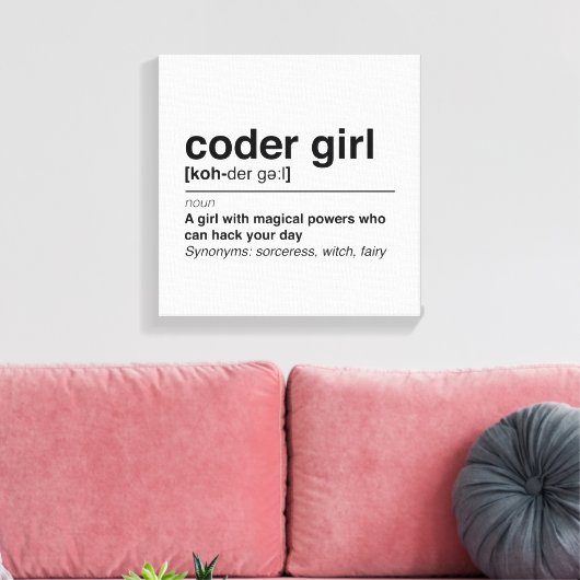 Codermeisje Canvas Afdruk (Insitu (Woonkamer))