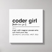 Codermeisje Canvas Afdruk (Voorkant)
