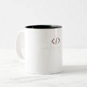 Coders Funny | Codering computersoftwareprogramma' Tweekleurige Koffiemok (Voorkant links)
