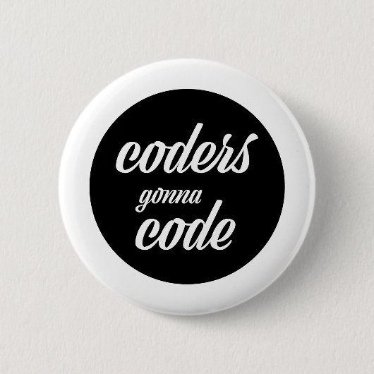 Coders gaan code ronde button 5,7 cm (Voorkant)