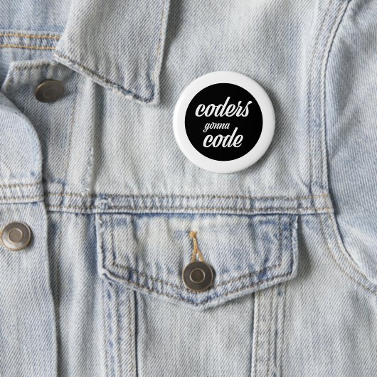 Coders gaan code ronde button 5,7 cm (In situ)