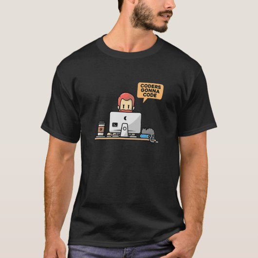 Coders Gonna Code Programmer Computer Geek Nerd PC T-shirt (Voorkant)