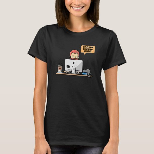 Coders Gonna Code Programmer Computer Geek Nerd PC T-shirt (Voorkant)
