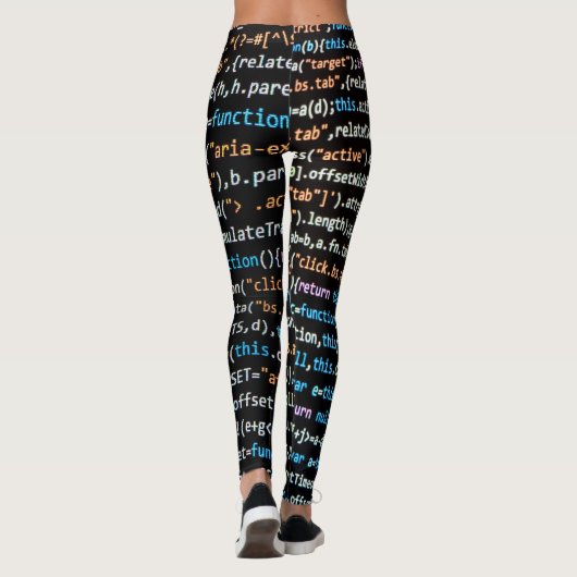 Coder's paradijs html coderende leggings (Achterkant)