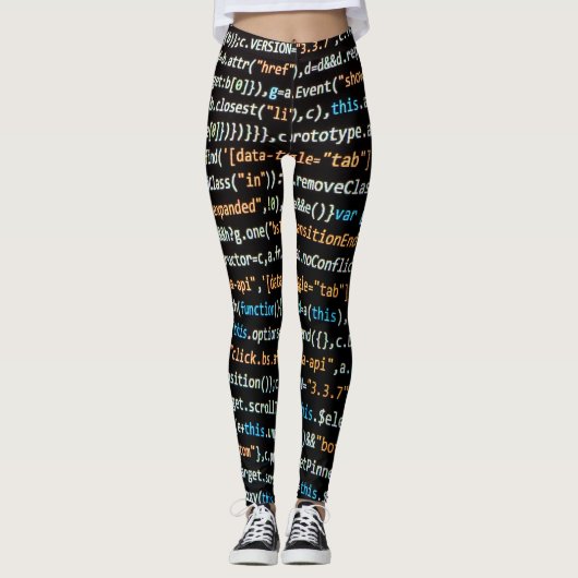 Coder's paradijs html coderende leggings (Voorkant)