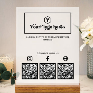 Codes QR multi-médias sociaux avec logo personnali