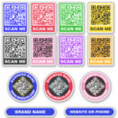 Codes QR uniques personnalisés - Stickers promotio (Devant)