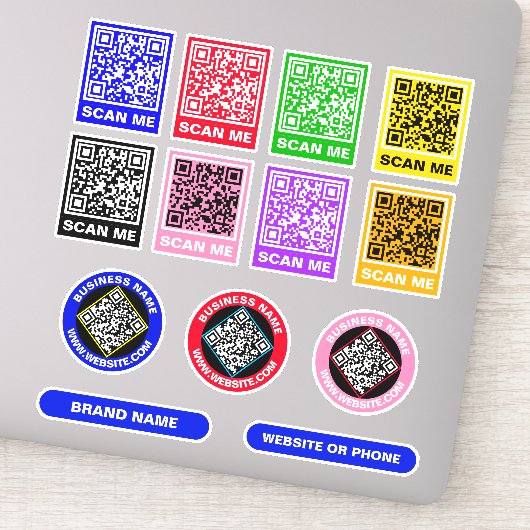 Codes QR uniques personnalisés - Stickers promotio (Détail)