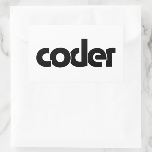 Codeur Rechthoekige Sticker (Tas)