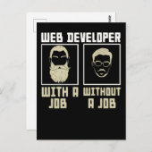 Codeur voor IT Developer Nerd Briefkaart (Voorkant / Achterkant)