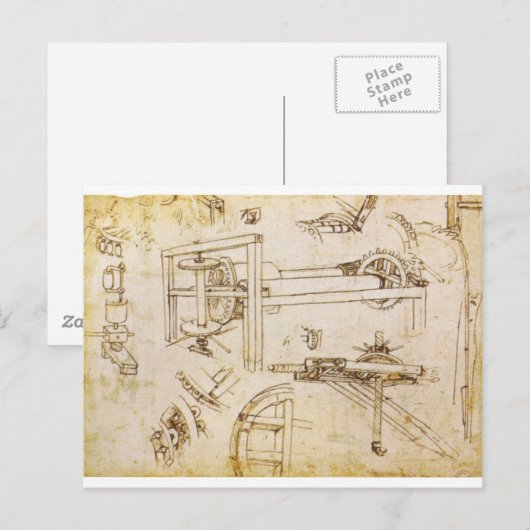 Codex Atlanticus Briefkaart (Voorkant / Achterkant)