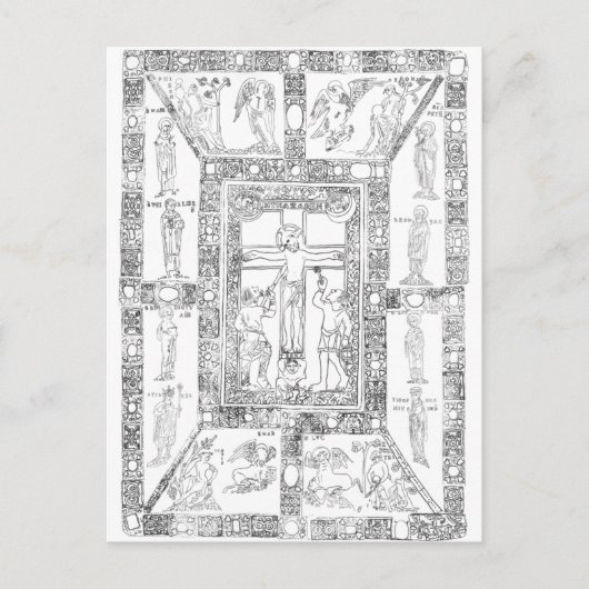 Codex aureus epternacensis briefkaart (Voorkant)
