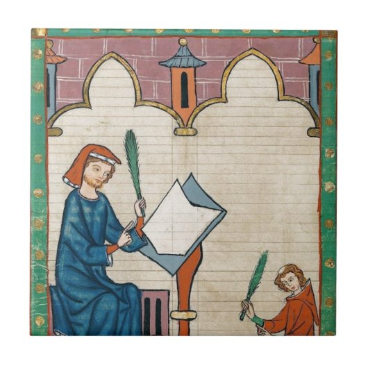 Codex Manesse, 1300 Tegeltje (Voorkant)