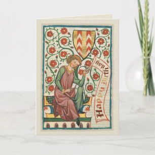 Codex Manesse CC0554 Birthday Card Kaart