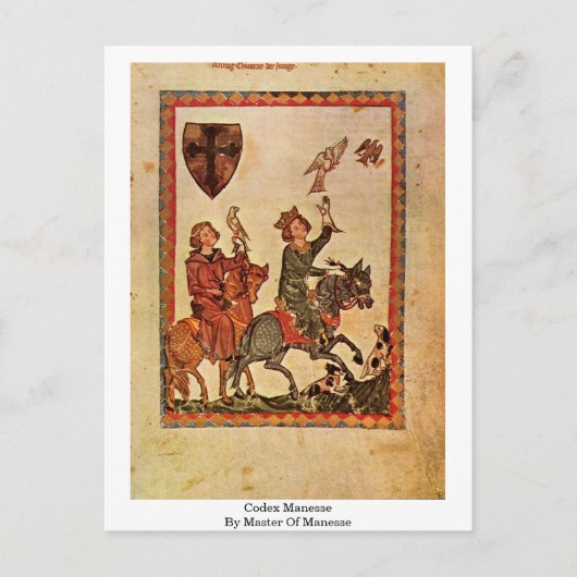 Codex Manesse door kapitein Manesse Briefkaart (Voorkant)