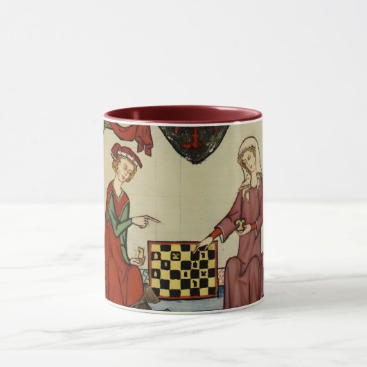 Codex Manesse Joueurs d'échecs médiévaux Mug (Centre)