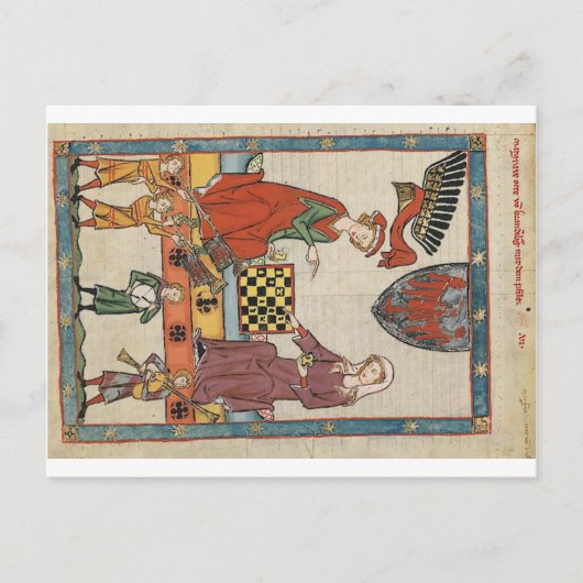 Codex Manesse - Markgraf Otto von Brandenburg Post Briefkaart (Voorkant)