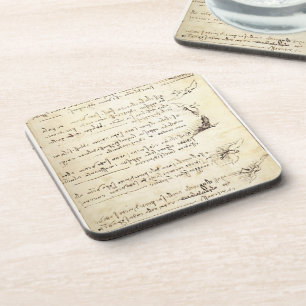 Codex over vogelvlucht door Leonardo da Vinci Bier Onderzetter