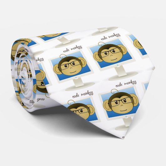 Codez la cravate des hommes de singe (Roulé)