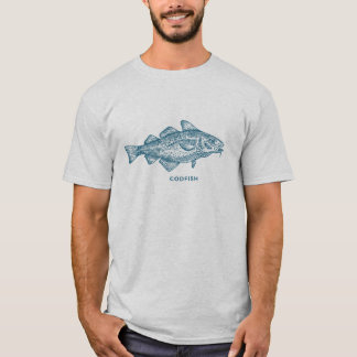 Codfish, kabeljauw, vis, Gevist T-shirt