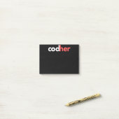 Codher Girl Programmer Women Stem Engineer Lovers Post-it® Notes (Op bureau)