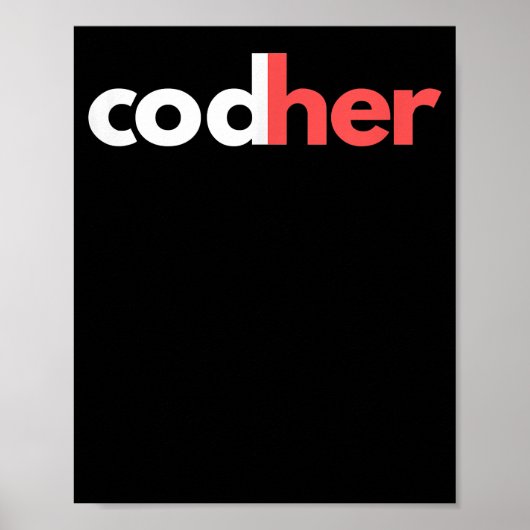 Codher Girl Programmer Women Stem Engineer Lovers Poster (Voorkant)