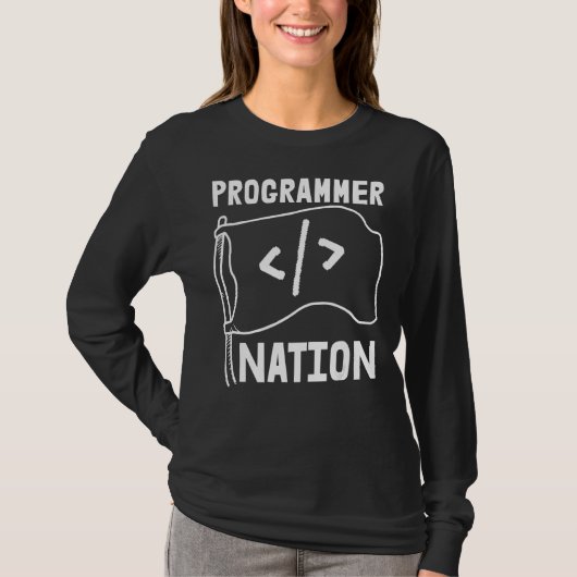 Codi Programmer Nation Code Developer Programming  T-shirt (Voorkant)