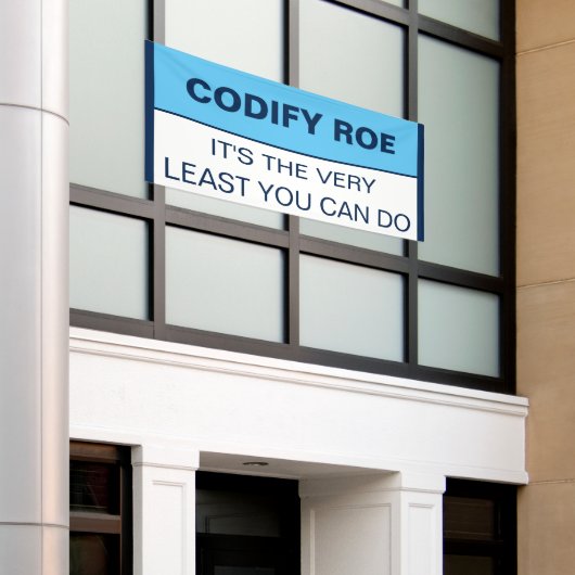 Codify Roe is het minste dat je het Congres kunt d Spandoek (Buitenkant Gebouw)