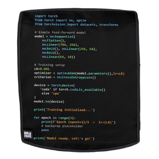 Coding Humor - Developer Logic and Tech Life Rugtassen (Verwijderbaar gezicht)