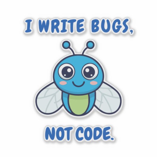 Coding Humor Sticker (Voorkant)