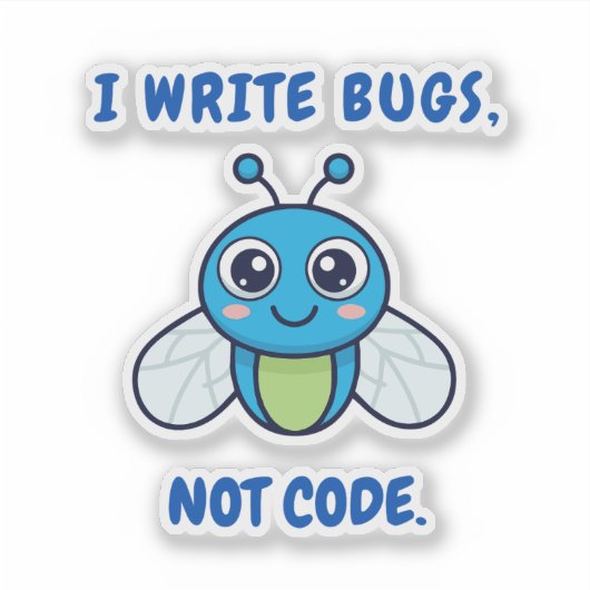 Coding Humor Sticker (Voorkant)