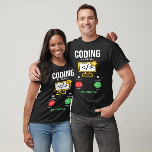 Coding Is Calling Software Developer Coder Program T-shirt (Unisex)