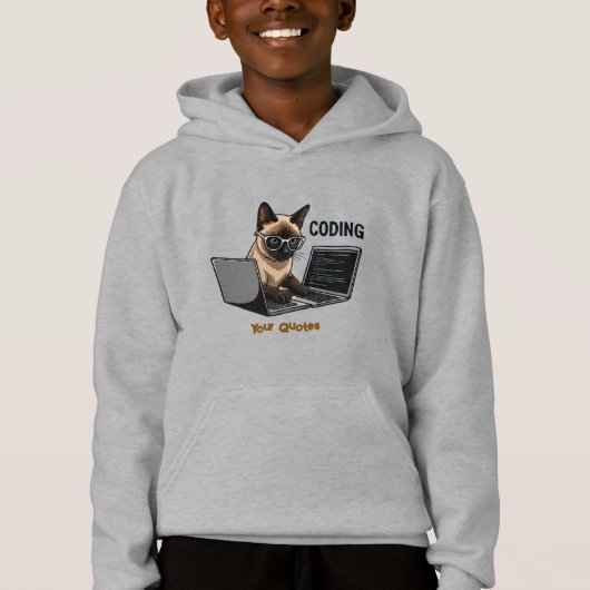 Coding Siamese Cat Cartoon (Voorkant)